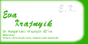 eva krajnyik business card